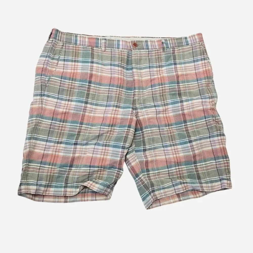 Tommy Bahama Men's Size 42 plaid linen shorts